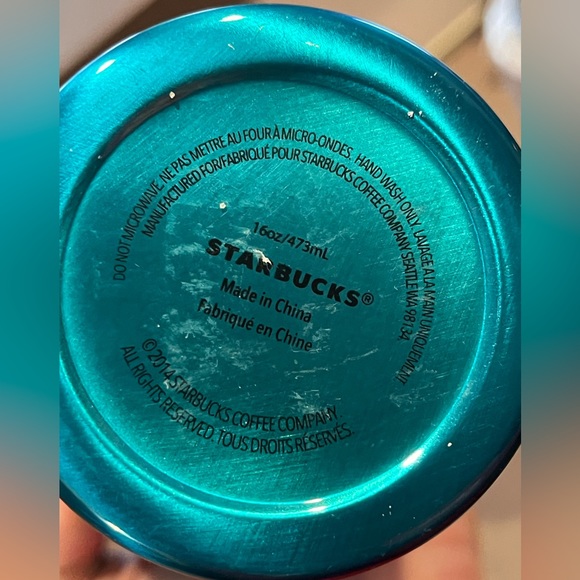 STARBUCKS Two items 2022 Limited Edition water bottle & Turquoise Cup - Picture 4 of 15